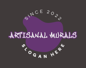 Purple Paint Graffiti logo design