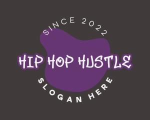 Purple Paint Graffiti logo design