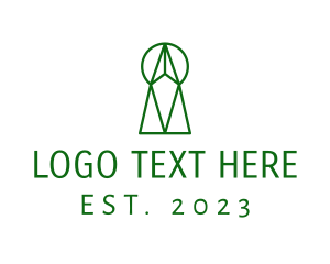 App - Geometric Keyhole App logo design