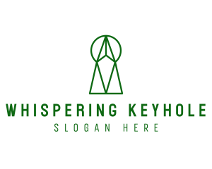 Geometric Keyhole App logo design