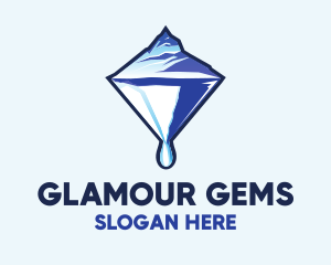 Ice Glacier Diamond  logo design