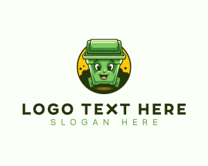 Trash Bin Mascot logo