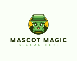 Trash Bin Mascot logo