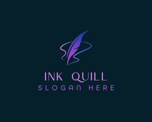 Quill Feather Author logo design