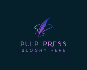 Quill Feather Author logo design