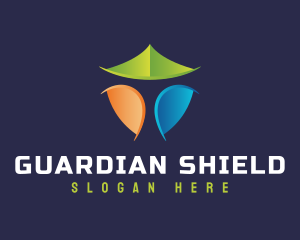 Letter T Shield Defense logo