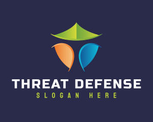 Letter T Shield Defense logo