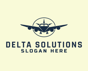 Diamond Airplane Transport logo design