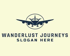 Diamond Airplane Transport logo design