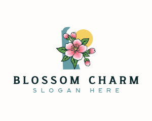 Delaware Peach Blossom logo design