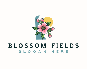 Delaware Peach Blossom logo design