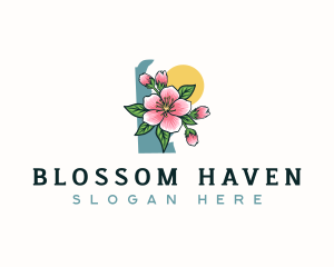 Delaware Peach Blossom logo design