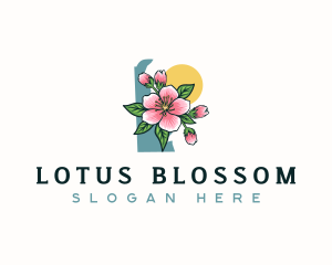 Delaware Peach Blossom logo design