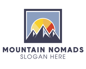 Sunset Mountain Frame  logo design