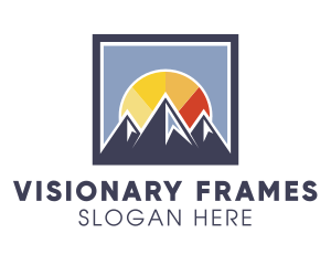 Sunset Mountain Frame  logo design