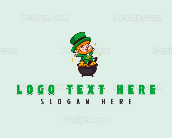 Leprechaun Gold Treasure Logo