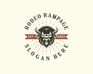 Western Buffalo Rodeo logo design