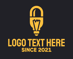 Yellow Light Bulb Pill logo