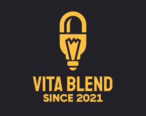 Yellow Light Bulb Pill logo