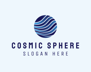 Wave Sphere Globe  logo design