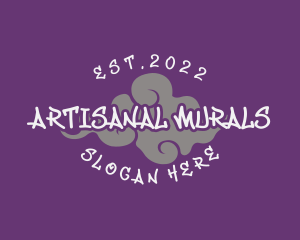 Purple Mural Graffiti logo design