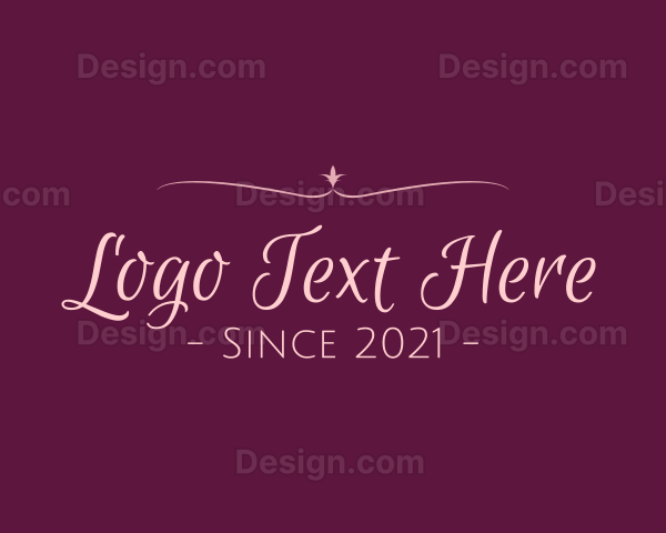 Simple Script Feminine Text Logo