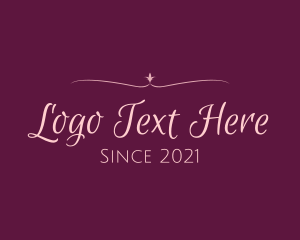 Simple Script Feminine Text Logo