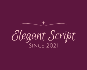 Simple Script Feminine Text logo design