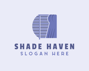 Violet Curtain Blinds logo design