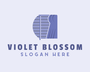 Violet Curtain Blinds logo design