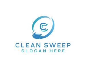 Mop Housekeeping Clean logo design