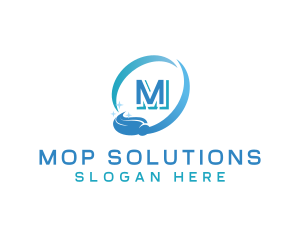 Mop Housekeeping Clean logo design