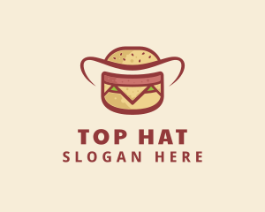 Burger Hat Fast Food logo design