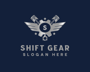 Piston Engine Garage logo design