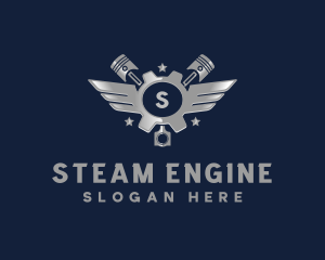 Piston Engine Garage logo design