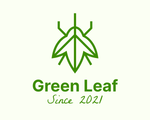 Green Leaf Insect logo design