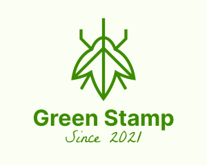 Green Leaf Insect logo design