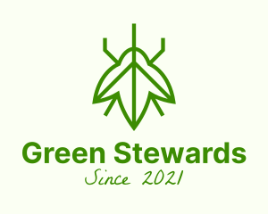 Green Leaf Insect logo design