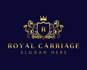 Lion Shield Royal logo design