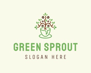 Natural Coffee Plant logo design