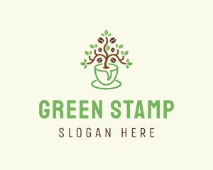 Natural Coffee Plant logo design