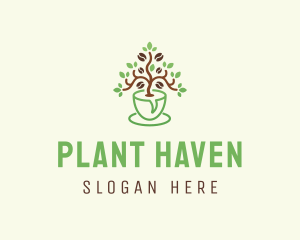 Natural Coffee Plant logo design