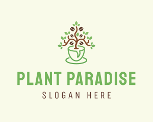 Natural Coffee Plant logo design