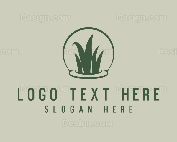 Grass Lawn Landscaping Logo