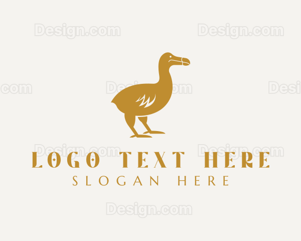 Golden Dodo Bird Logo