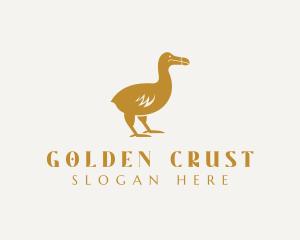 Golden Dodo Bird logo design