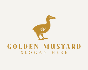 Golden Dodo Bird logo design