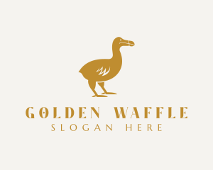 Golden Dodo Bird logo design