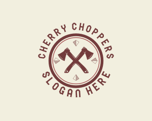 Cross Axe Hipster logo design