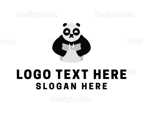 Hooded Panda Bear Logo